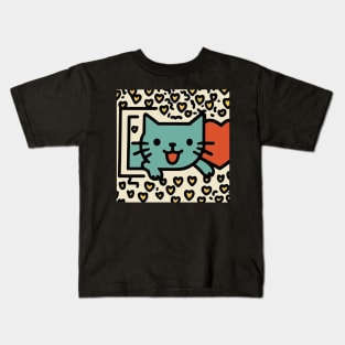 Funny Keith Haring, Cat lover Kids T-Shirt